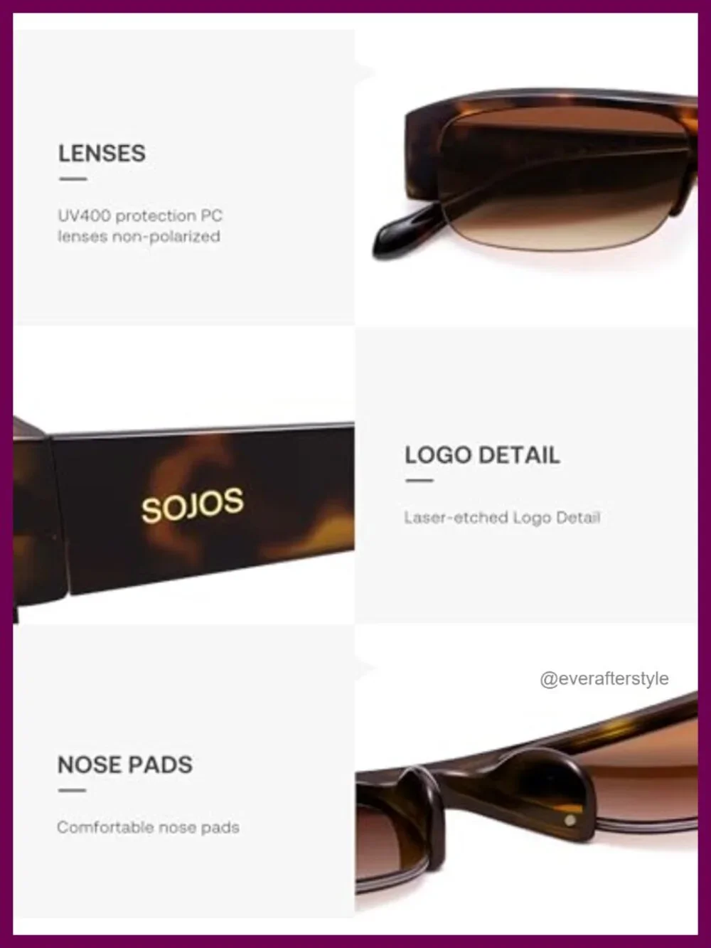 Retro Rectangle Sunglasses for Women UV400 Protection